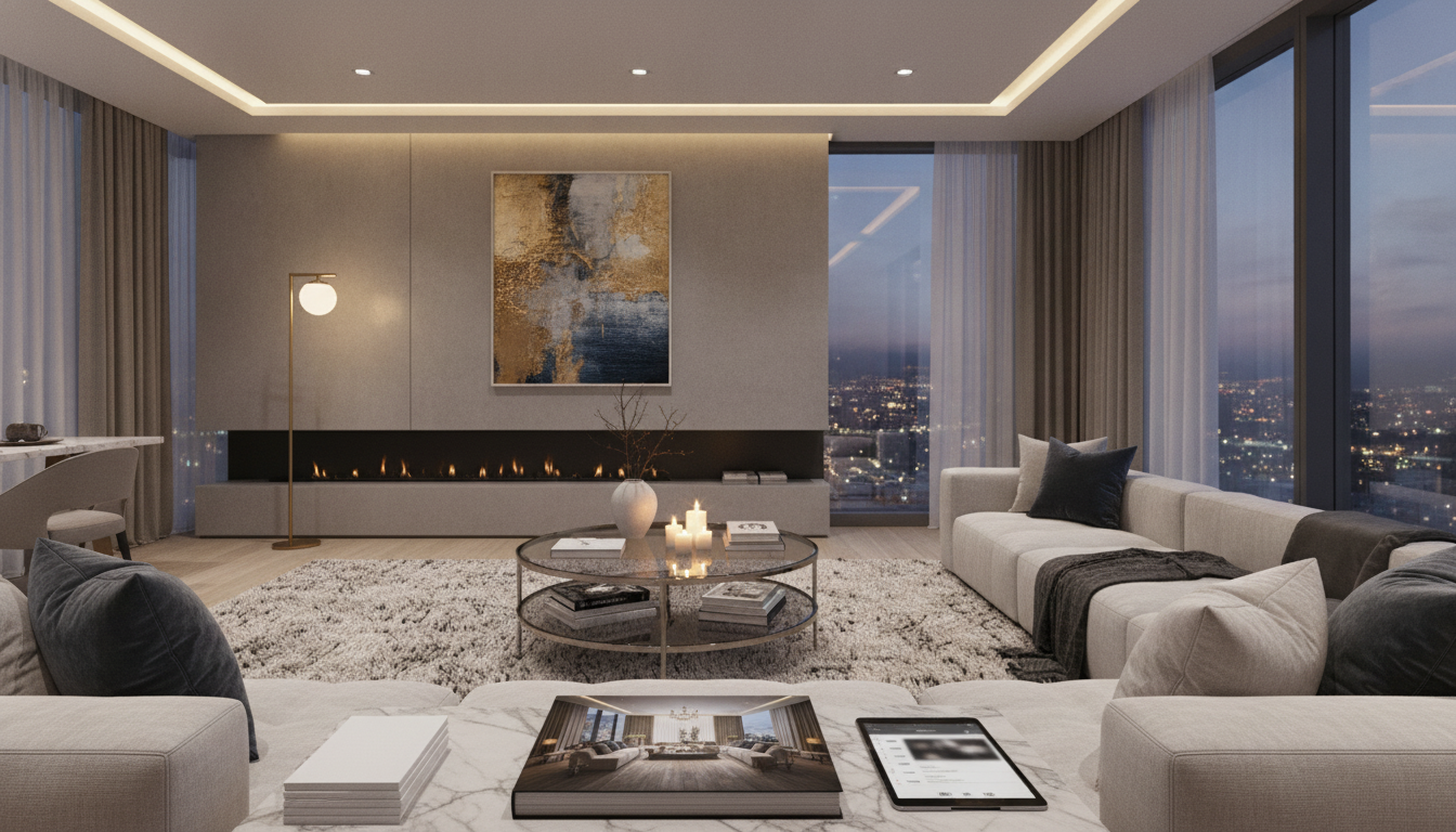 Luxury Living Room Styling: Layout, Lighting & Finishes