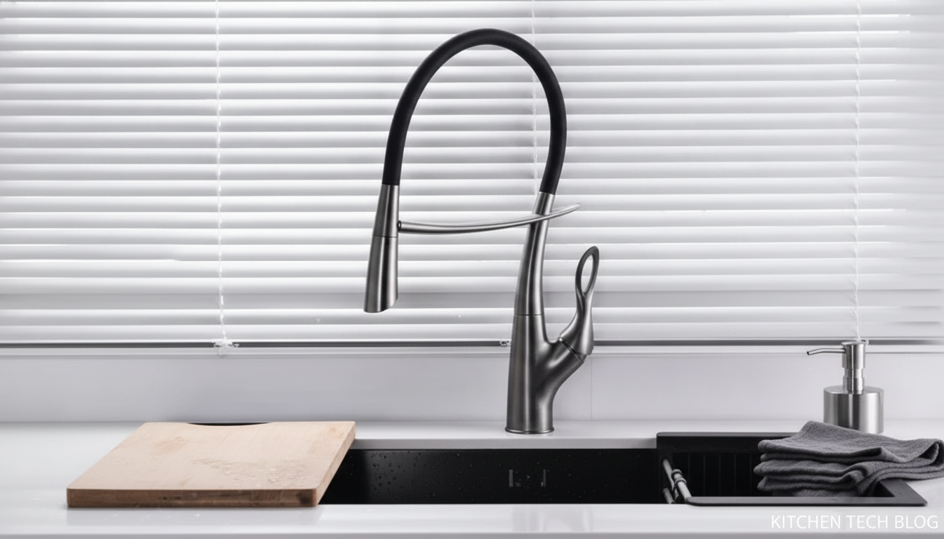 Luxury Black Brass Pull-Out Faucet w/ Magnetic Docking
