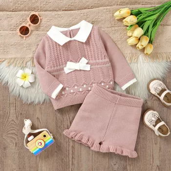Cozy Knitted Baby Girl Sweater & Shorts Set Guide