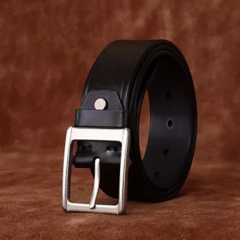 Men’s 1.5" Italian Leather Belt: Needle Buckle Guide